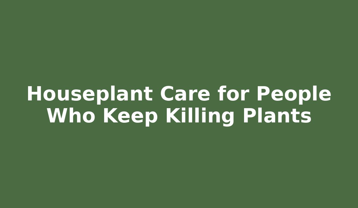 Houseplant Care for People Who Keep Killing Plants